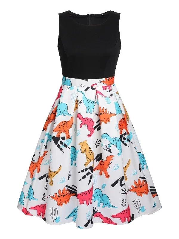 1950s-dinosaur-flare-dress