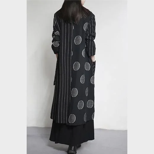 2021-new-trench-coats-strip-dotted-long-linen-outwear-jackets-plus-size-linen-dresses