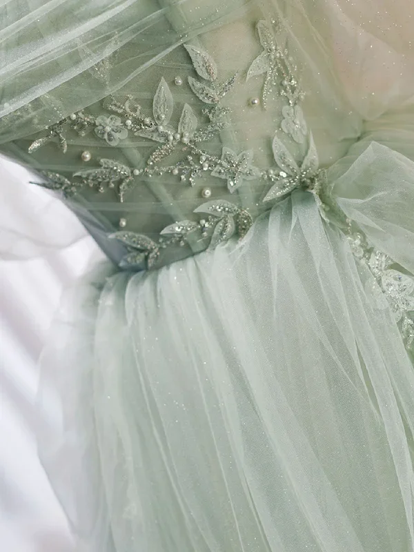 a-line-off-shoulder-tulle-green-long-prom-dresses-green-formal-dress-with-beading