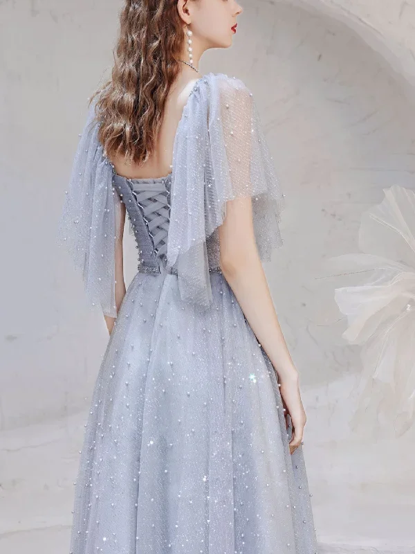 a-line-square-neckline-tulle-gray-long-prom-dress-gray-formal-dresses