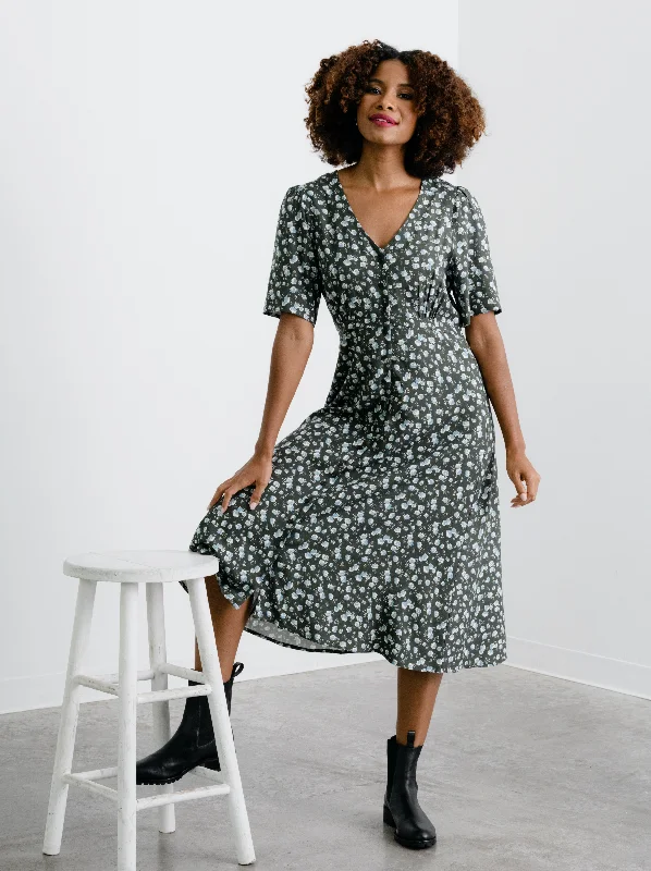 Amelia Button Front Dress