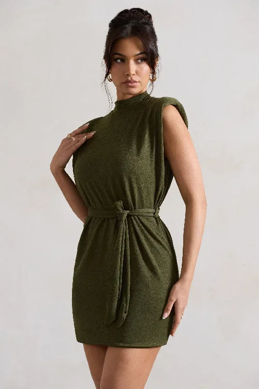 asher-olive-high-neck-mini-dress-with-tie-waist-cl131051113