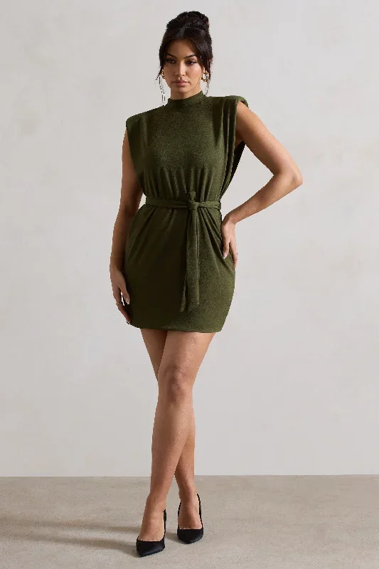 asher-olive-high-neck-mini-dress-with-tie-waist-cl131051113