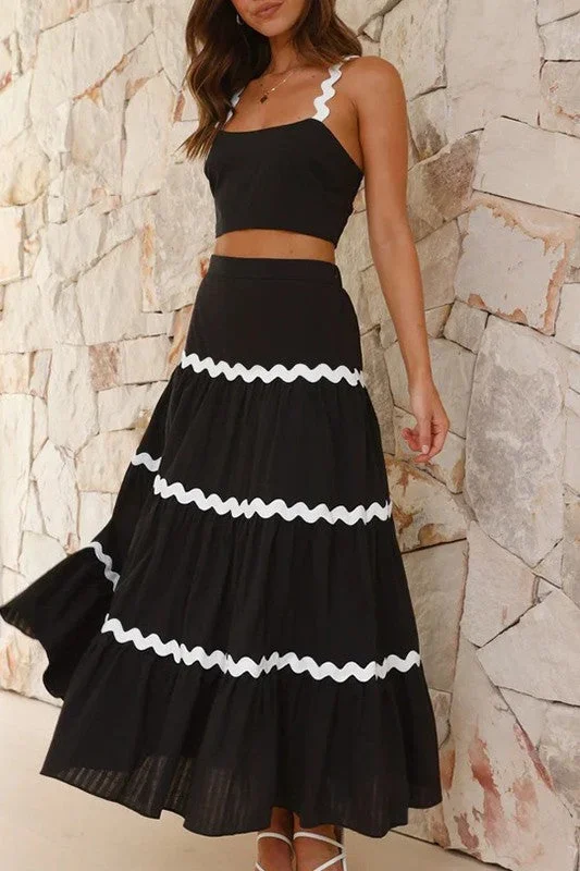 Bali 2 Piece Maxi - Black