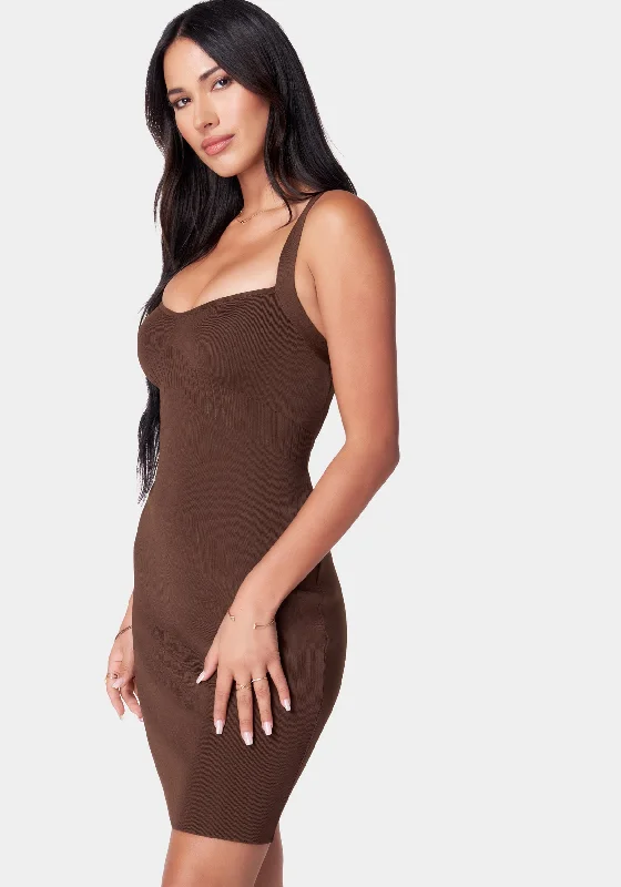 bandage-mini-dress-chocolate