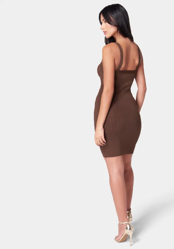 bandage-mini-dress-chocolate