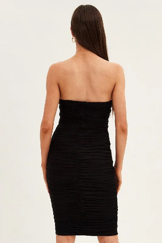 black-midi-dress-bodycon-ruched-mesh-ed9205b-36mb