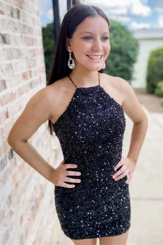 black-sequin-halter-backless-short-homecoming-dress