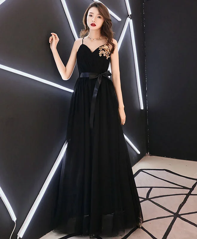 black-sweetheart-tulle-long-prom-dress-black-tulle-evening-dress