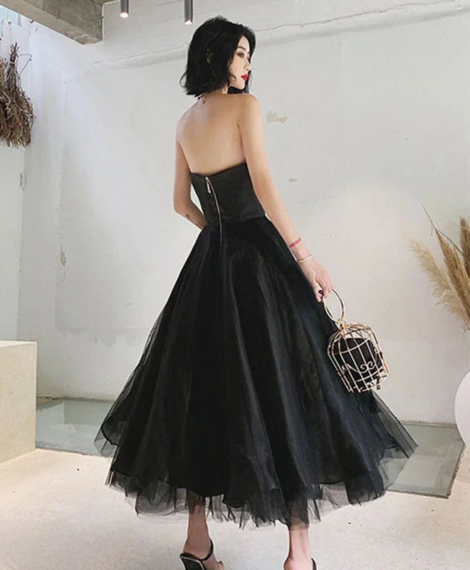 black-tulle-short-prom-dress-black-evening-dress