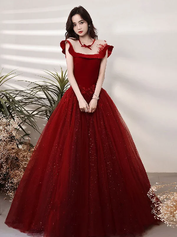 burgundy-round-neck-tulle-lace-long-prom-dress-burgundy-evening-dress-2