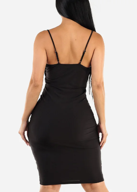 cowl-neck-black-satin-bodycon-dress-id4804blk