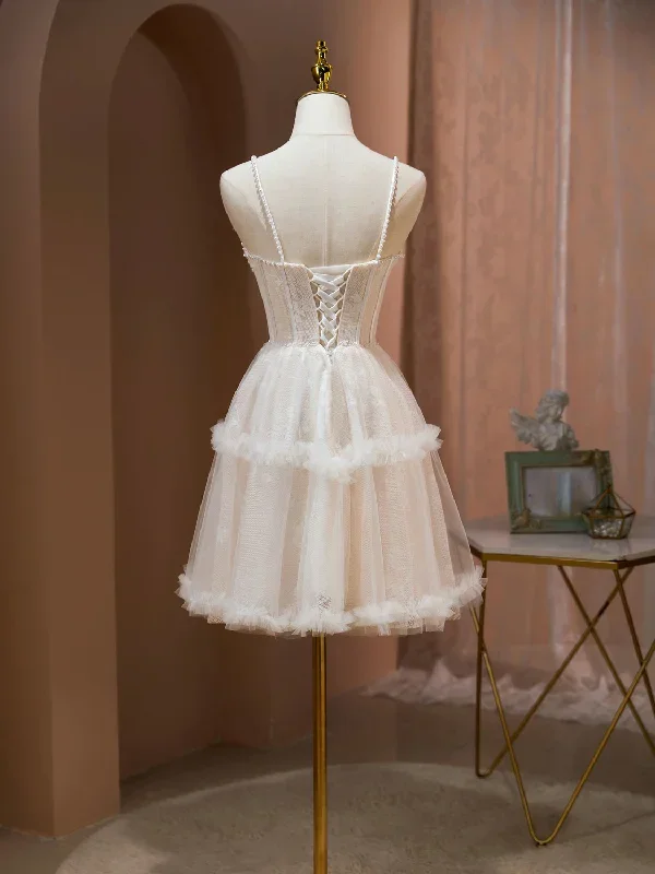 cute-tulle-light-champagne-short-prom-dress-lace-homecoming-dress