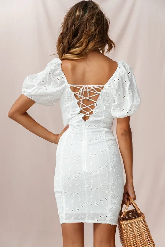 darling-puff-sleeve-shirred-dress-white