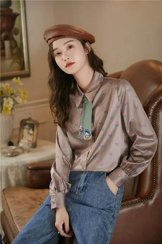 Design Vintage Satin Tie Shirt