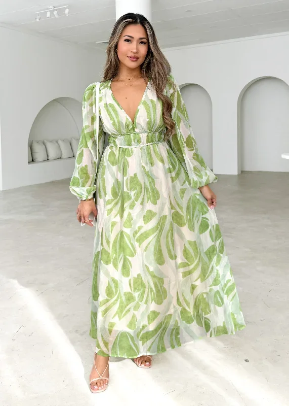 Dresdor Maxi Dress - Green Splash