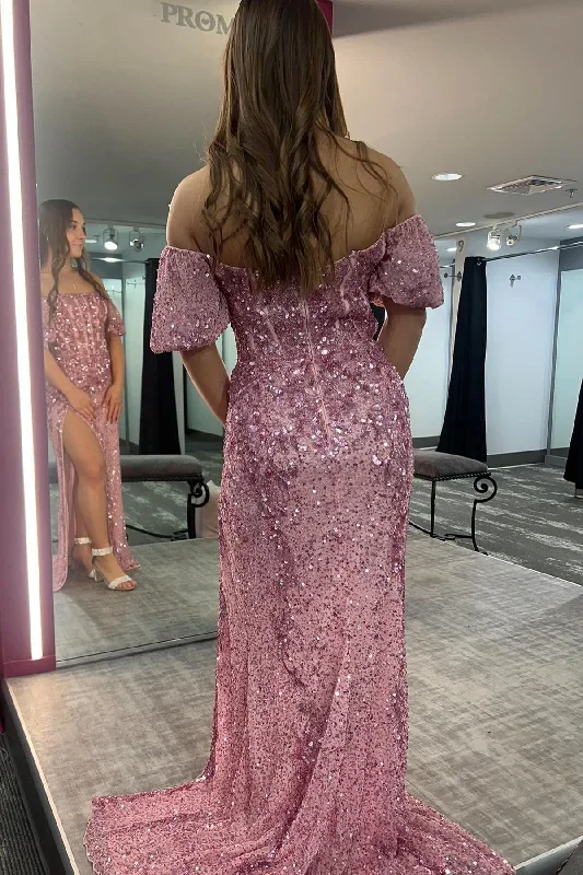 dusty-rose-off-the-shoulder-beaded-sequins-long-prom-dress