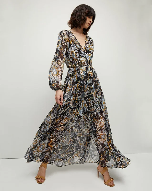 Elvita Brushstroke Maxi Dress