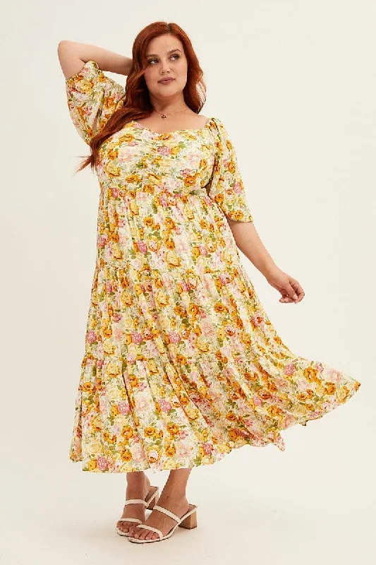 floral-prt-short-puff-sleeve-multi-floral-rayon-midi-dress-ced31645-81a-1