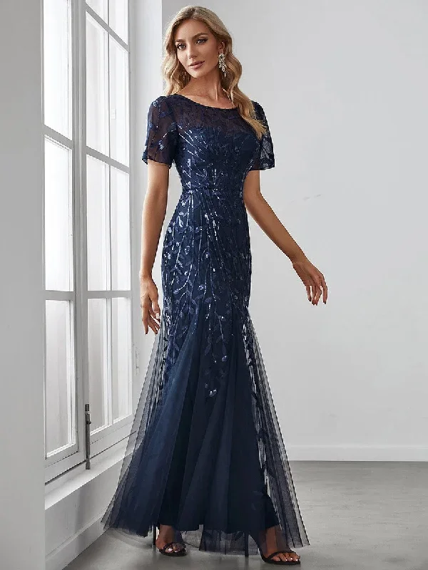 floral-sequin-print-fishtail-tulle-dresses-ez07707-1