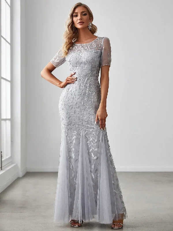 floral-sequin-print-fishtail-tulle-dresses-ez07707-1