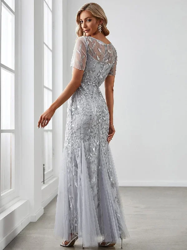 floral-sequin-print-fishtail-tulle-dresses-ez07707-1