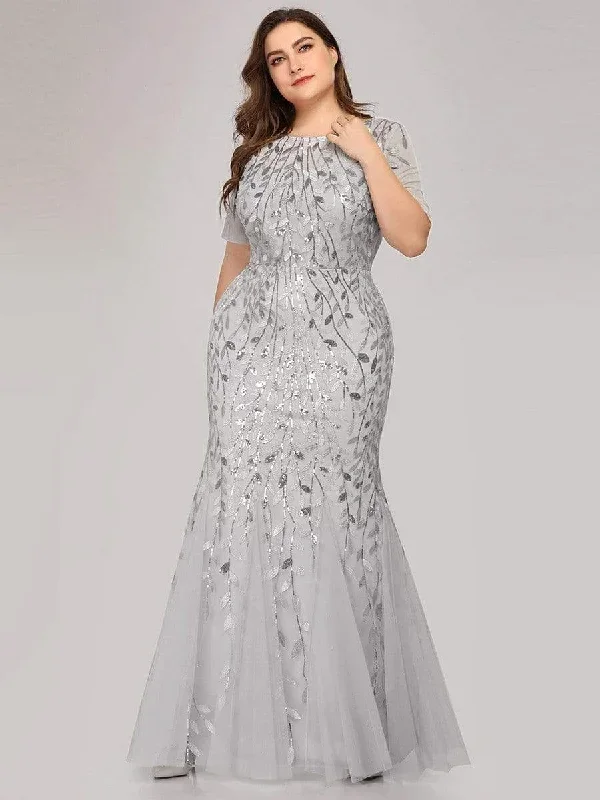 floral-sequin-print-fishtail-tulle-dresses-ez07707-1