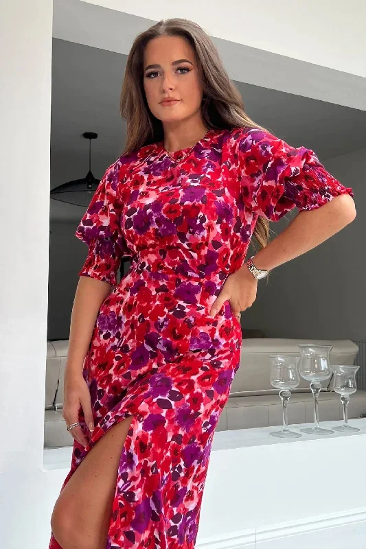 girl-in-mind-shayla-red-floral-shirred-cuff-midi-dress