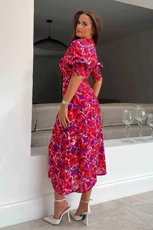 girl-in-mind-shayla-red-floral-shirred-cuff-midi-dress