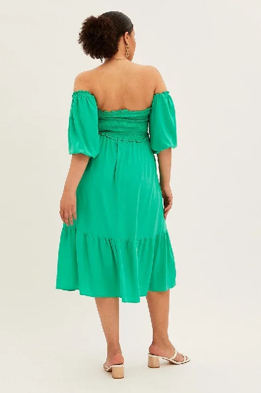 green-midi-dress-off-shoulder-shirred-ced31526-33a-1