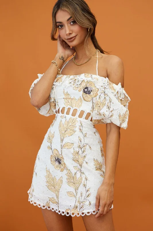 happy-days-halterneck-puff-sleeve-eyelet-dress-floral-print-sunflower