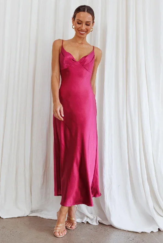 infinity-pintuck-bust-midi-dress-fuchsia