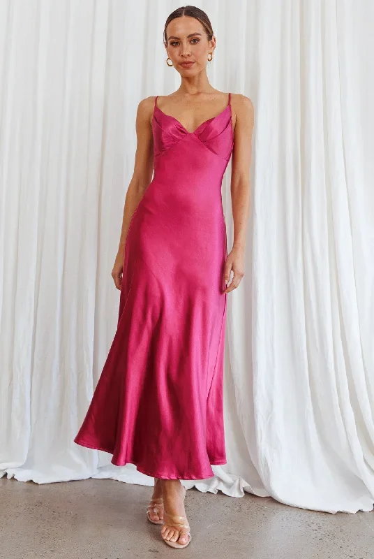 infinity-pintuck-bust-midi-dress-fuchsia