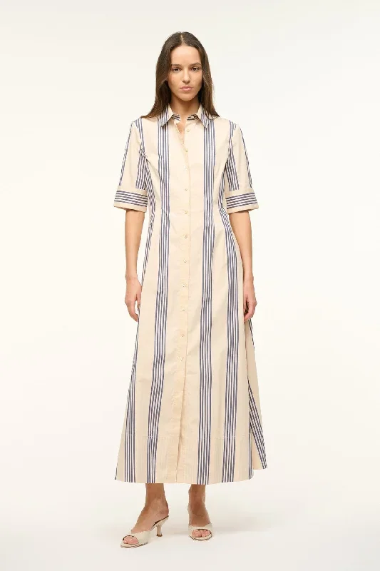 JOAN MAXI DRESS | MARINE BAYADERE STRIPE