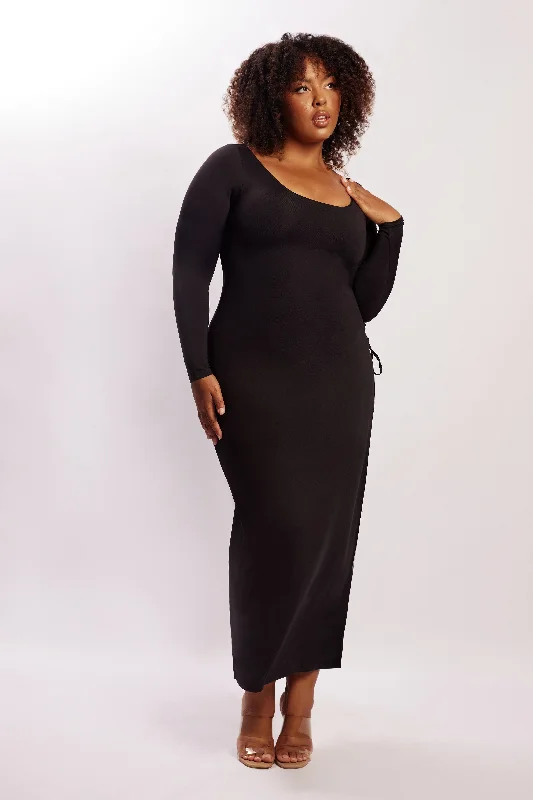 kathryn-long-sleeve-lace-up-maxi-dress-black