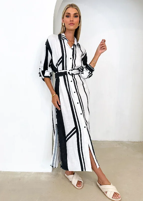 Krystla Midi Dress - Norway Stripe