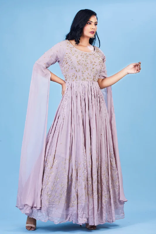 lavender-color-long-gown-with-dupatta