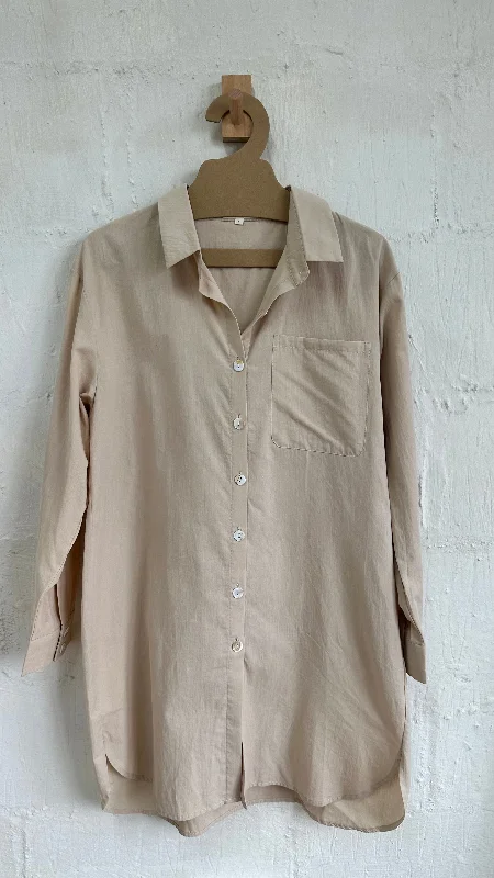 Leah Shirt Dress - Dusty Nude **SAMPLE** S-M