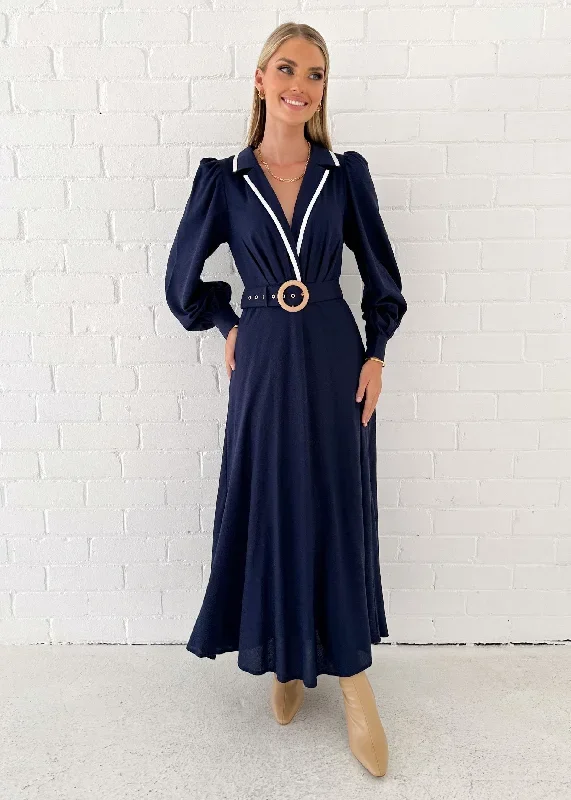 Liarra Midi Dress - Navy