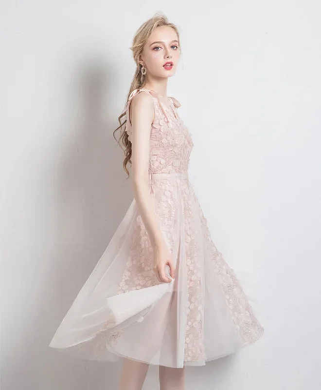 light-pink-tulle-v-neck-lace-short-prom-dress-tulle-lace-formal-dress