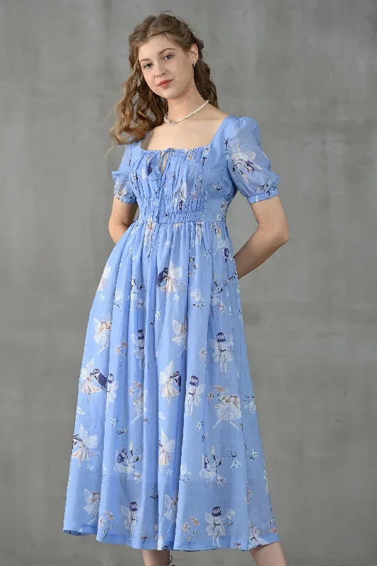 linen-floral-dress-fairy-linen-dress-blue-linen-dress-princess-linen-dress-maxi-floral-dress-linennaive