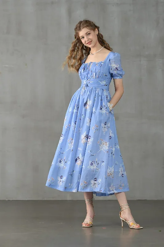 linen-floral-dress-fairy-linen-dress-blue-linen-dress-princess-linen-dress-maxi-floral-dress-linennaive