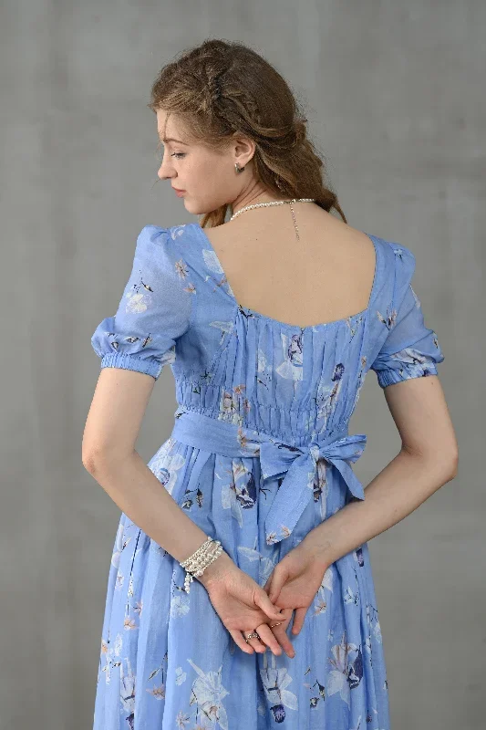 linen-floral-dress-fairy-linen-dress-blue-linen-dress-princess-linen-dress-maxi-floral-dress-linennaive