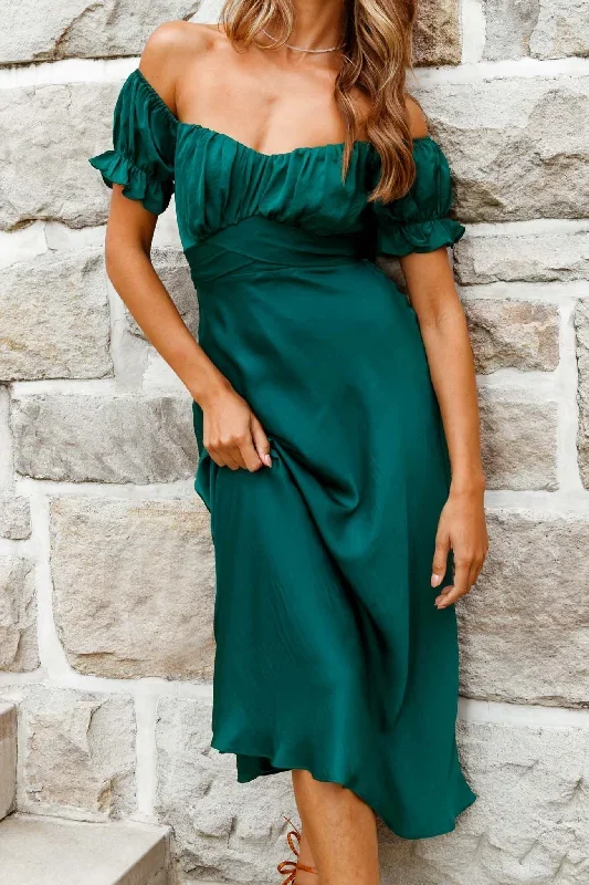 linka-off-shoulder-tie-back-midi-dress-forest-green