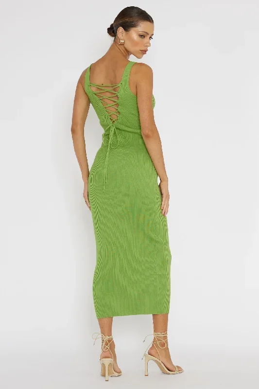 linzi-lace-up-back-knit-midi-dress-green