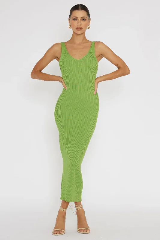 linzi-lace-up-back-knit-midi-dress-green