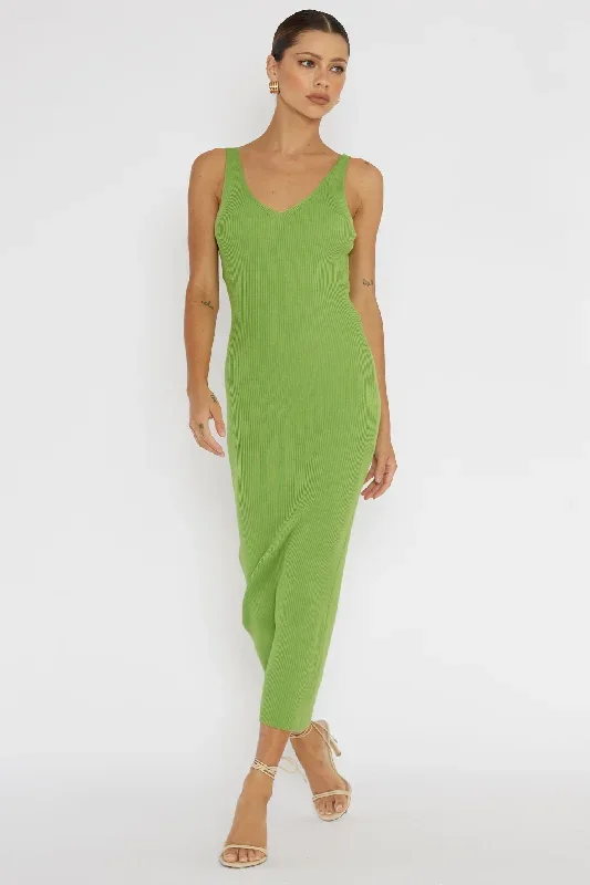 linzi-lace-up-back-knit-midi-dress-green