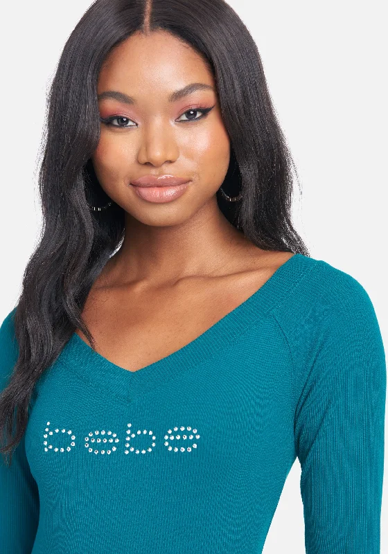 logo-long-sleeve-dress-storm-green