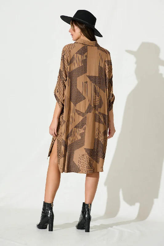 london-midi-smock-dress-in-brown-print