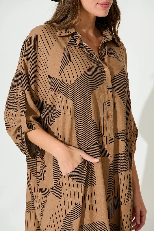 london-midi-smock-dress-in-brown-print